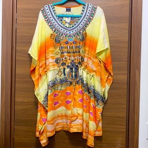 NWT Beautiful print kaftan tunic coverup